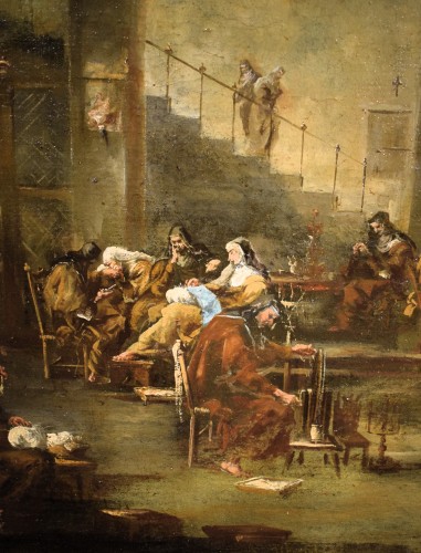 Louis XIV - Religieuses au couvent - Atelier d'Alessandro Magnasco, (1667-1749)